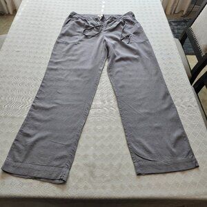 Laundry by Shelli Segal Linen Blend Wide Leg Pants Size 10 Gray